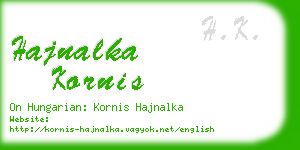 hajnalka kornis business card